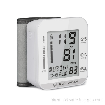 Smart Watch Blood Pressure Monitoring Wrist Sphygmomanometer Digital Blood Pressure Monitor  251A  All white with voice